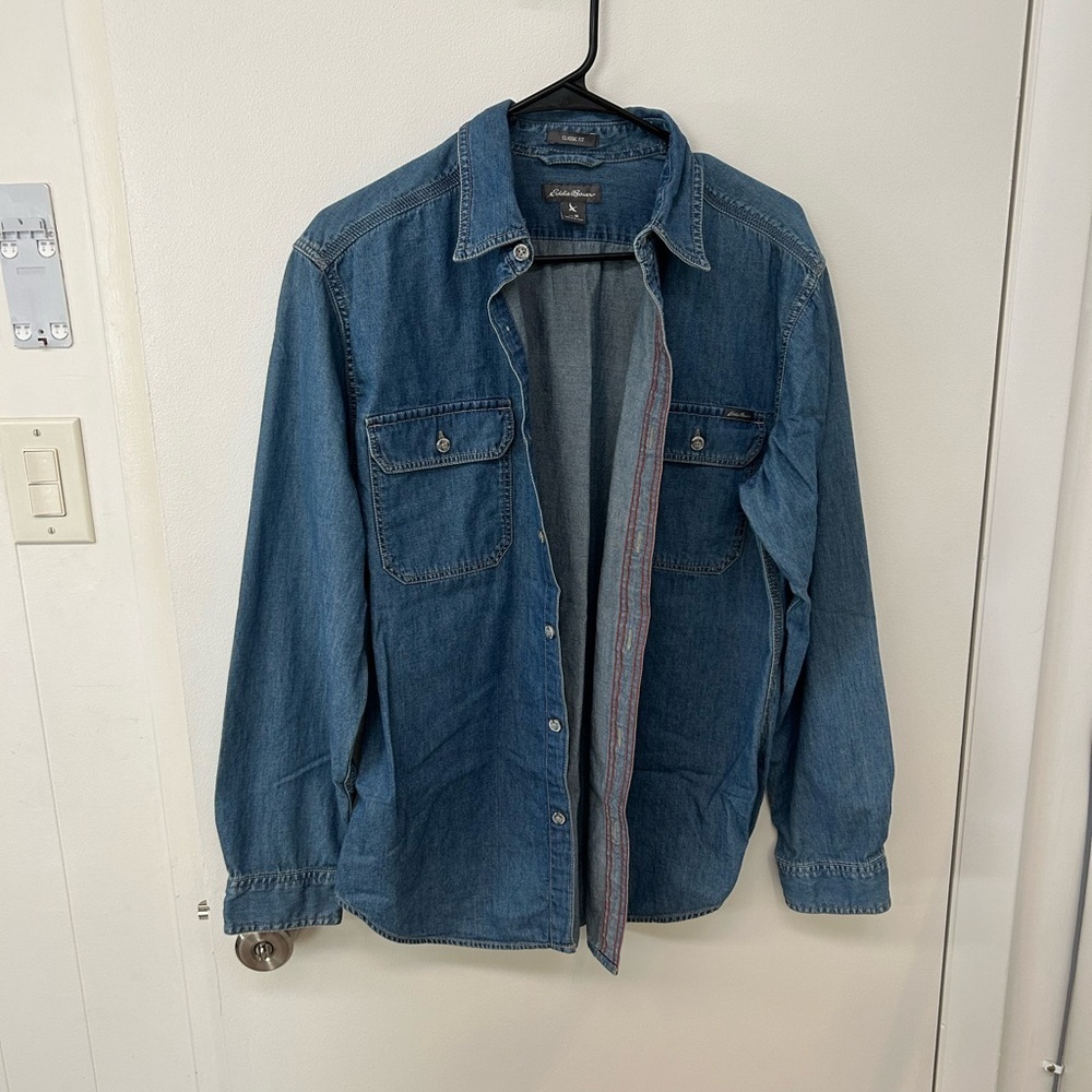 Eddie Bauer Blue Lightweight Shirt Jacket